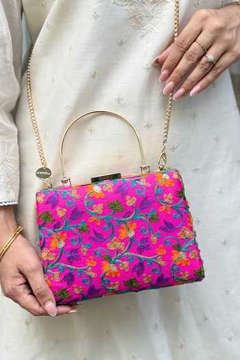 Amyra Rouka Embroidered Clutch 