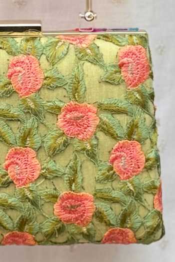 Buy Amyra Green Embroidery, Cut Work Ridvi Clutch Online at Aza Fashions Buy_Amyra_Green Embroidery, Cut Work Ridvi Clutch _Online_at_Aza_Fashions