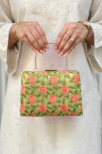Amyra Ridvi Cutwork Clutch 