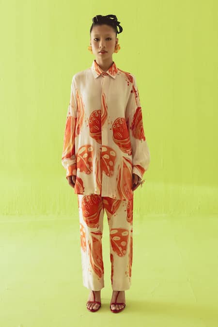 Esha Arora Printed Shirt Tunic & Trouser Set 