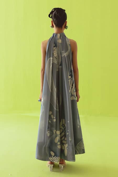 Esha Arora Printed Halter-Neck Dress 