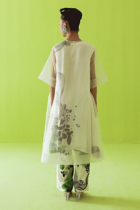 Esha Arora Sheer Green Kurta Set 