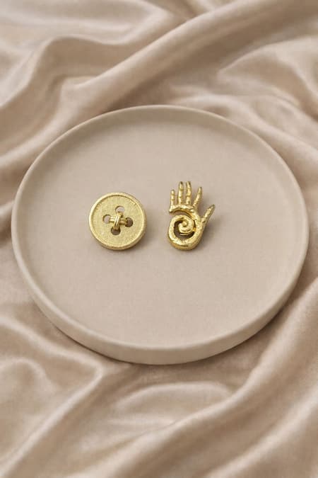 Hetal Shah Spiral Palm Set of 2 Brooches