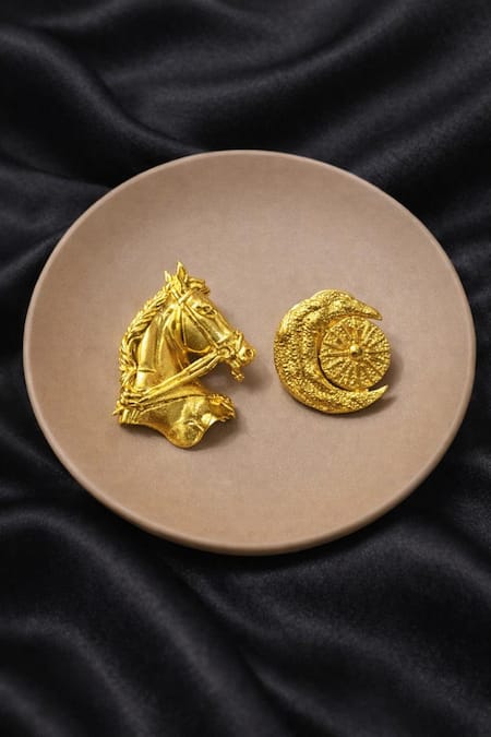 Hetal Shah Moon Horse Brooch Set of 2
