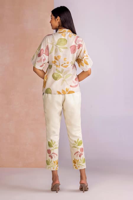 Kaveri Tropical Oasis Cinched Top 