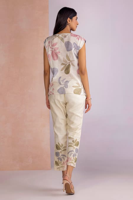 Kaveri Tropical Oasis Tuck Top Pant Set 
