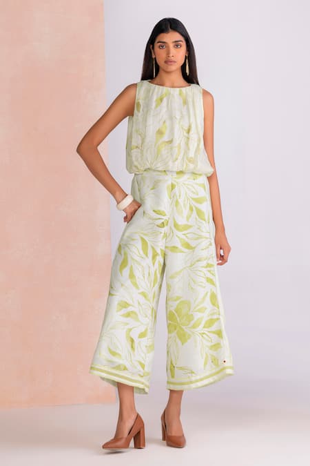 Kaveri La Feuille Bubble Top & Pant Set 