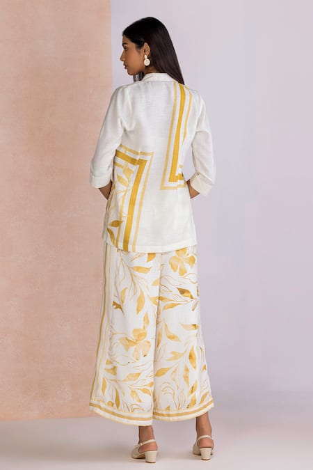 Kaveri La Feuille Printed Shirt Pant Set 