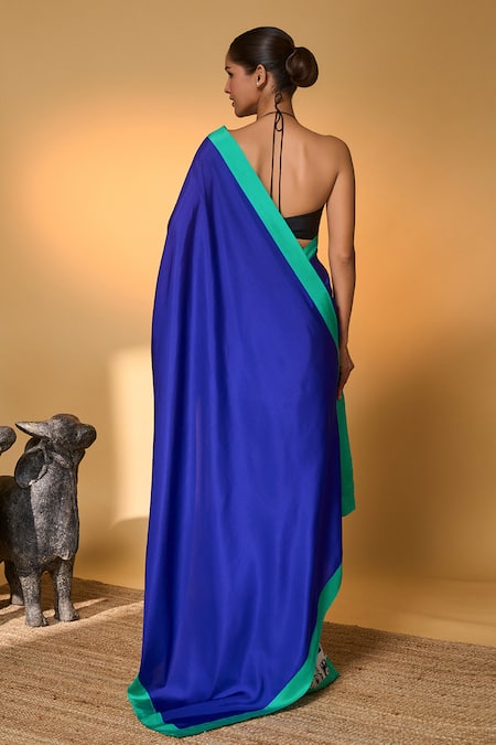 Masaba Camera Print Saree With Unstitched Blouse Piece 