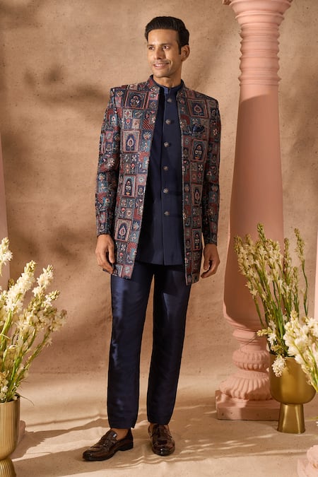 Arihant Rai Sinha Art Silk Sherwani Jacket Set 