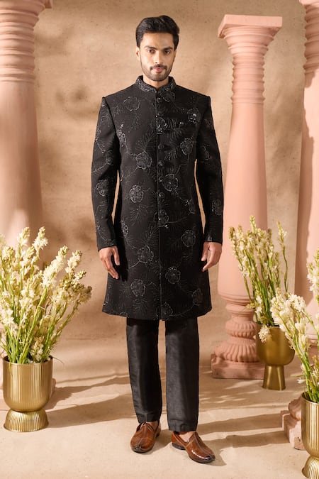 Arihant Rai Sinha Embroidered Art Silk Sherwani Set 