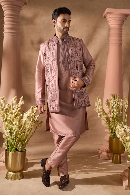 Arihant Rai Sinha Embroidered Nehru Jacket & Kurta Set 