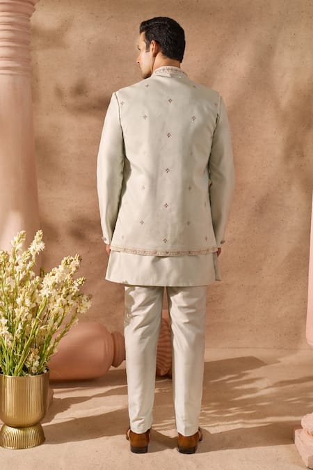 Arihant Rai Sinha Embroidered Bundi & Kurta Set 