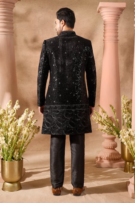 Arihant Rai Sinha Sequin Embellished Sherwani & Pant Set 