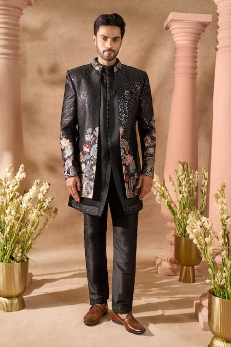 Arihant Rai Sinha Floral Pattern Sherwani Set 