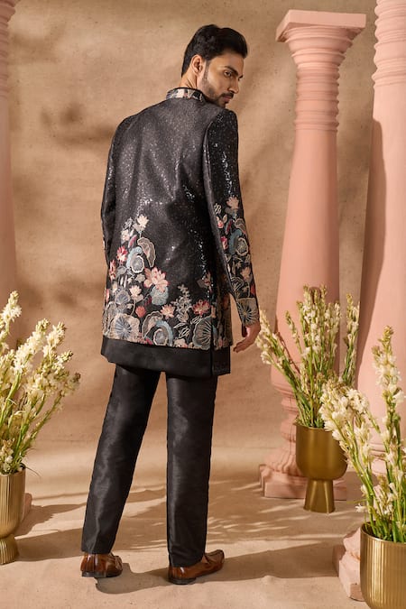 Arihant Rai Sinha Floral Pattern Sherwani Set 
