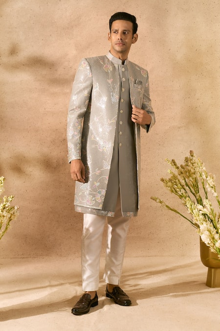 Arihant Rai Sinha Embroidered Sherwani & Pant Set 