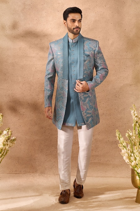 Arihant Rai Sinha Floral Embroidered Sherwani Set 