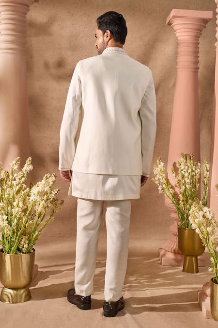 Arihant Rai Sinha Pintux Pattern Nehru Jacket Set 