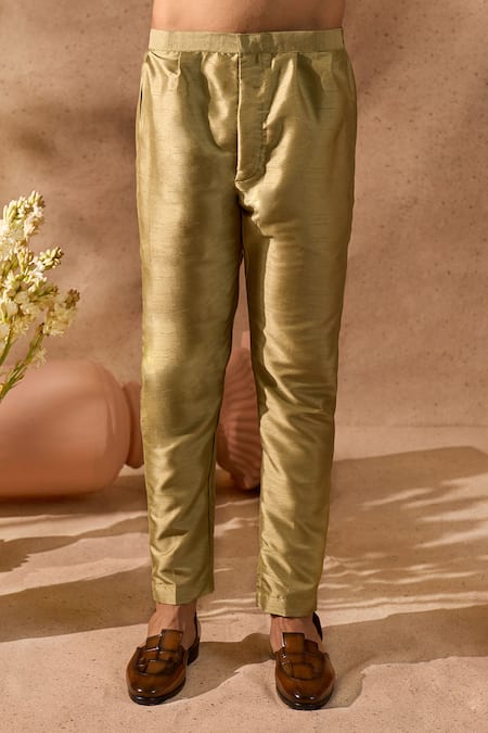 Buy_Arihant Rai Sinha_Green Silk Embroidery Nehru Jacket Set _Online_at_Aza_Fashions