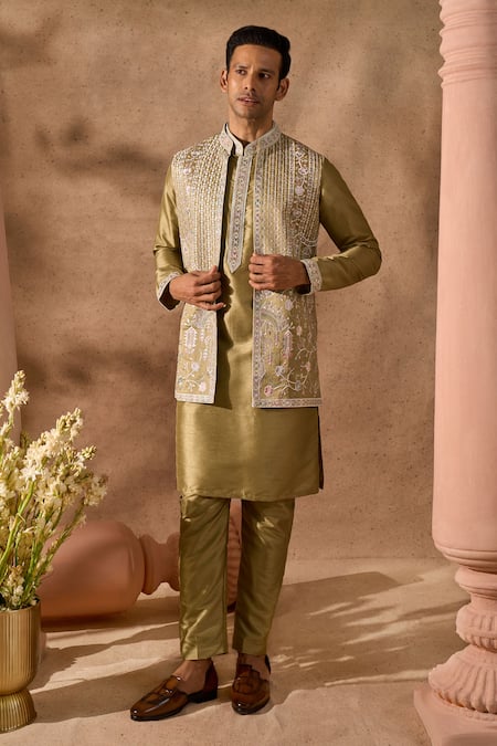 Arihant Rai Sinha Embroidered Nehru Jacket Set 