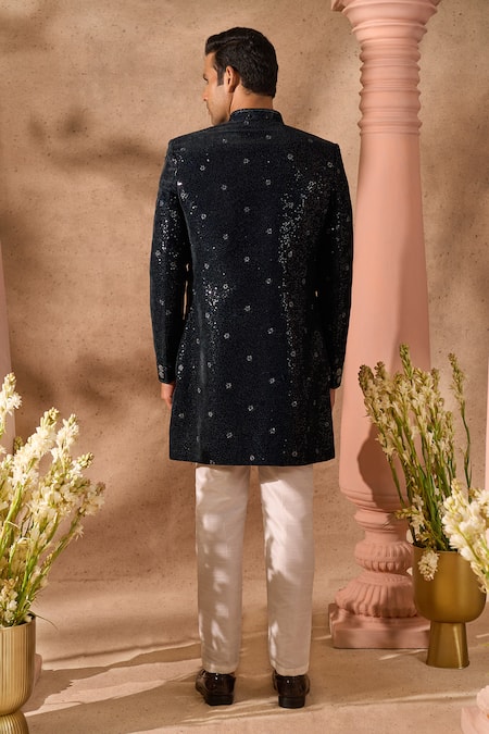 Arihant Rai Sinha Layered Embroidered Sherwani & Pant Set 