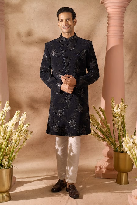 Arihant Rai Sinha Embroidered Art Silk Sherwani Set 