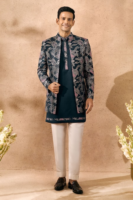 Arihant Rai Sinha Floral Pattern Sherwani & Kurta Set 