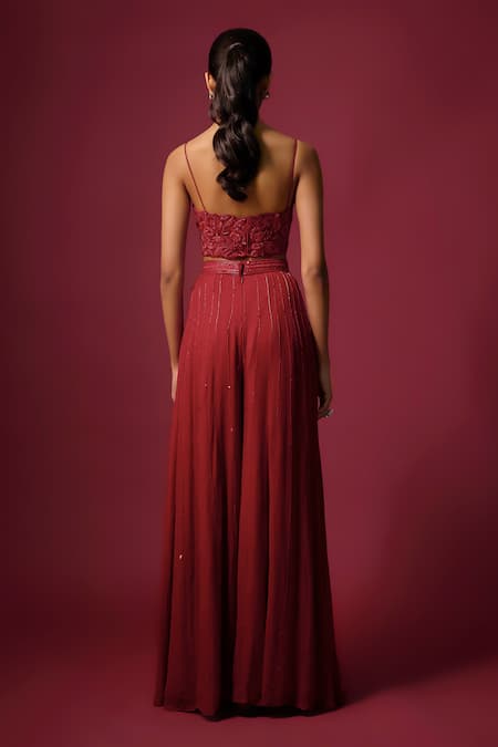 Mehak Murpana Embroidered Bustier Pant Set 