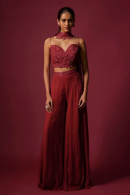 Mehak Murpana Embroidered Bustier Pant Set 