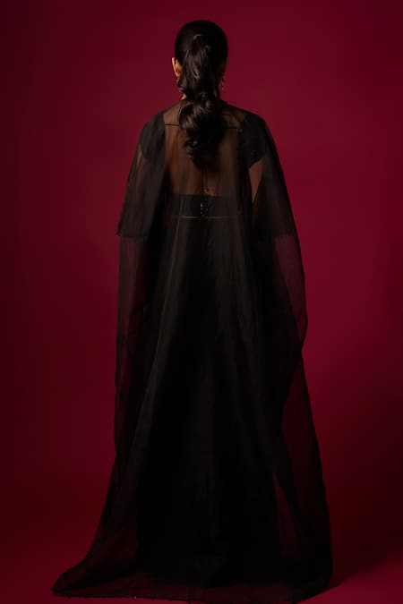 Mehak Murpana Sheer Cape Skirt Set 