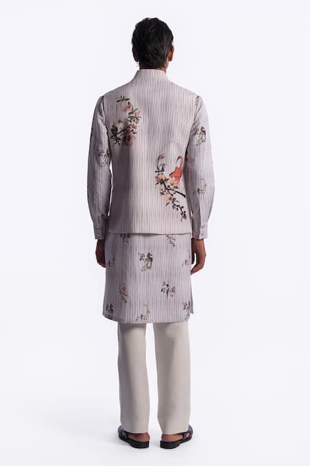 Balance by Rohit Bal Floral Print Linen Bundi 