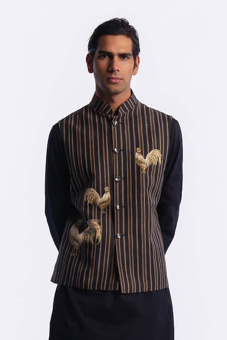 Balance by Rohit Bal Stripe Pattern Bundi 