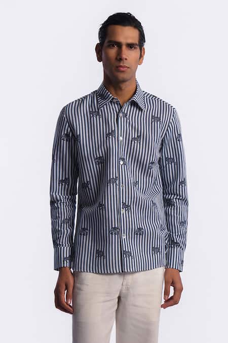 Balance by Rohit Bal Stripe Pattern Shirt 