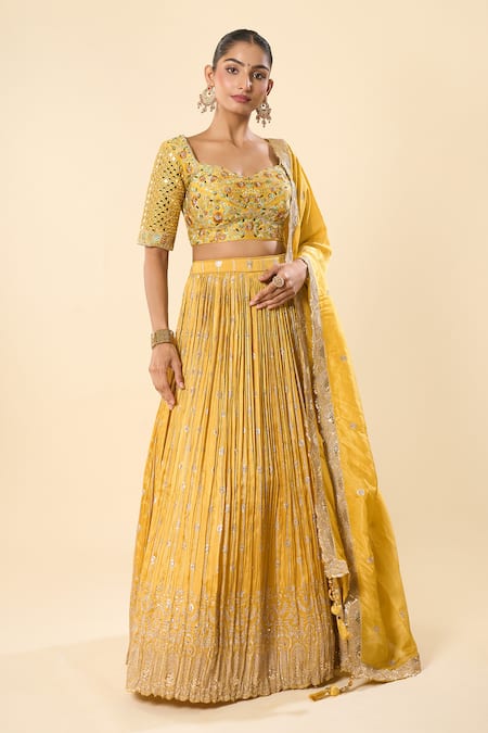Samyukta Singhania Hand Embroidered Lehenga Set 