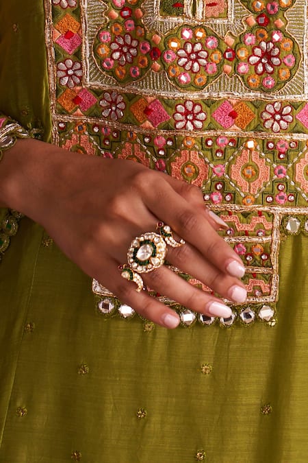 Kaari Nidhi Polki Ring 