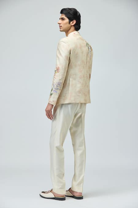 Varun Bahl Floral Embroidered Bandhgala & Pant Set 