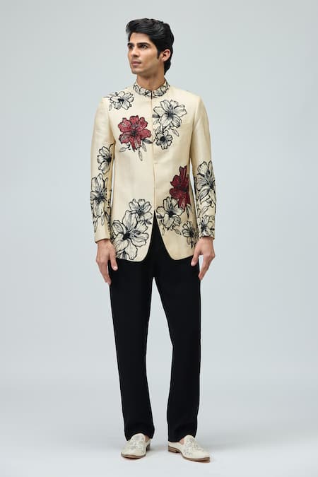 Varun Bahl Embroidered Bandhgala & Pant Set 