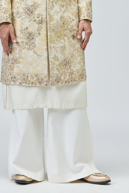 Buy Varun Bahl Gold Brocade Embroidery, Zari Woven Sherwani Set Online at Aza Fashions Buy_Varun Bahl_Gold Brocade Embroidery, Zari Woven Sherwani Set _Online_at_Aza_Fashions