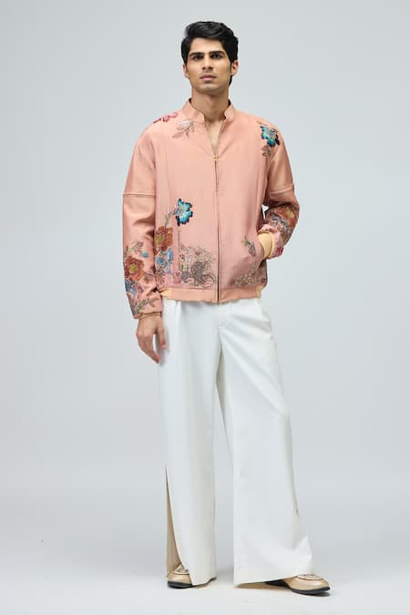 Varun Bahl Embroidered Bomber Jacket 