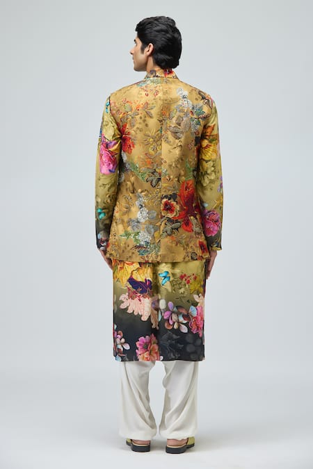 Varun Bahl Printed Bundi Kurta Set 