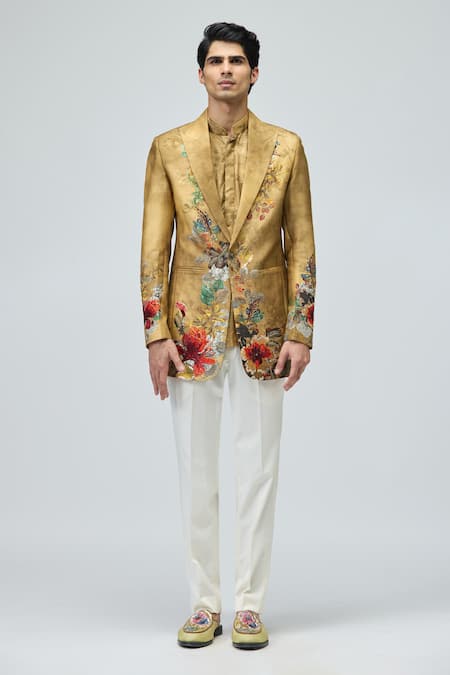 Varun Bahl Floral Embroidered Tuxedo