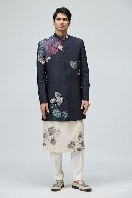 Varun Bahl Floral Embroidered Sherwani 