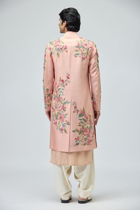 Varun Bahl Floral Embroidered Sherwani Set 