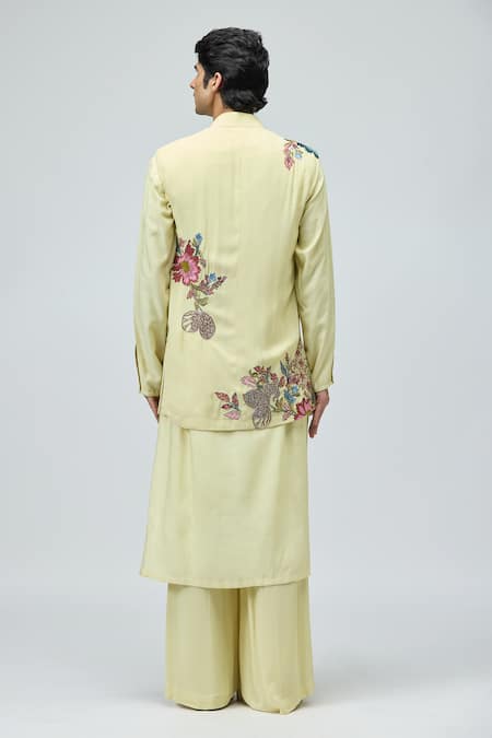 Varun Bahl Embroidered Bundi & Kurta Set 