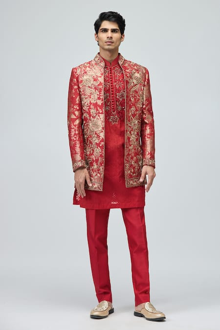 Varun Bahl Brocade Woven Bandhgala Set 