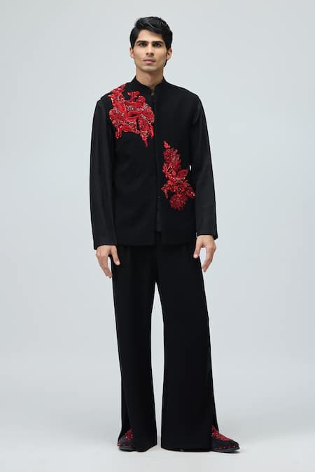 Varun Bahl Embroidered Bundi & Kurta Set 