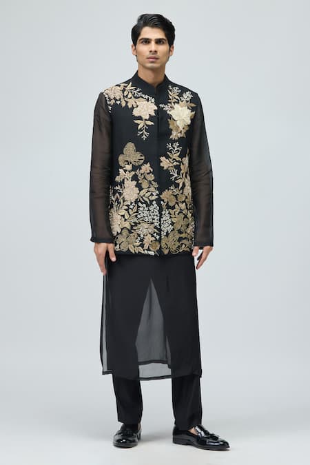 Varun Bahl Embroidered Nehru Jacket 