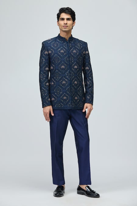 Varun Bahl Embroidered Bandhgala Jacket 