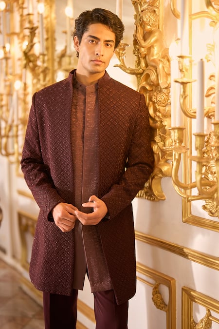 Seema Gujral Embroidered Sherwani Set 